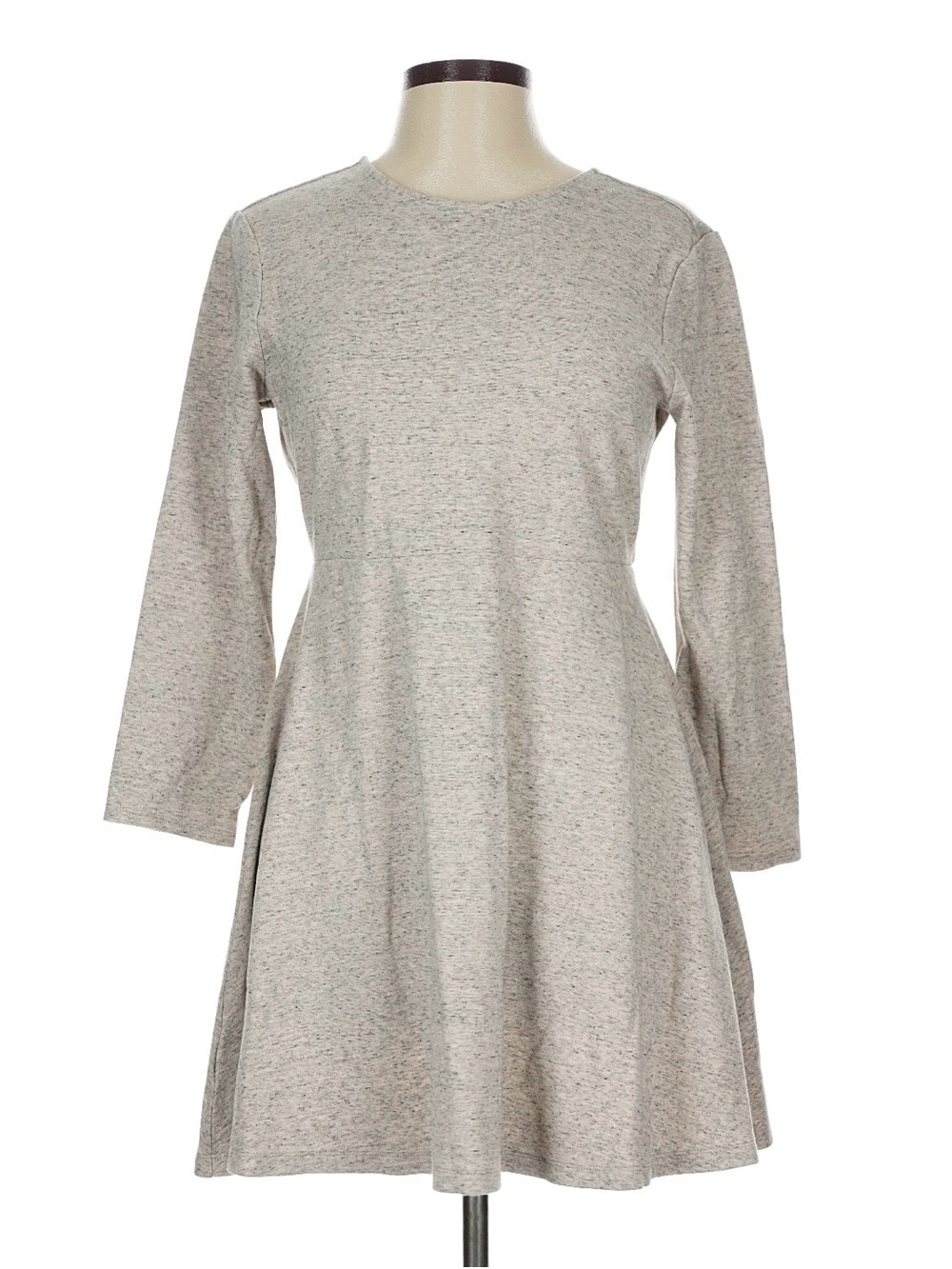 Lou & Grey Light Heather Gray Long-Sleeve Swing Dress